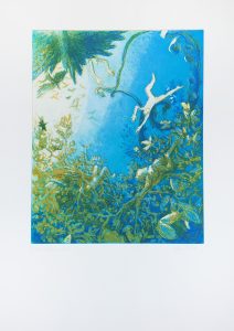 Antoine Halbwachs La foret des lianes , gravure